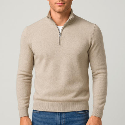 Męski Sweter Merino Z Dekoltem W Serek