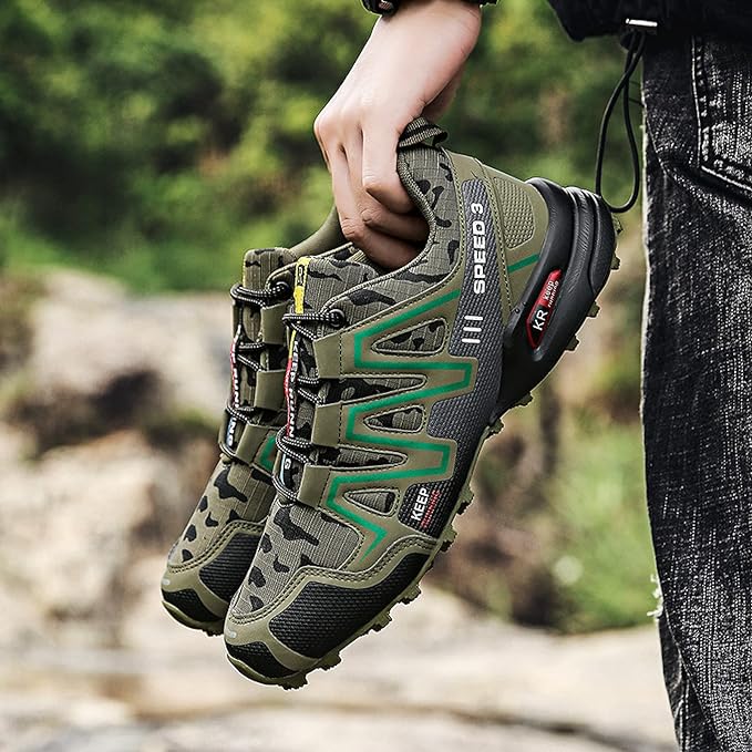 Męskie buty trekkingowe widok z tyłu