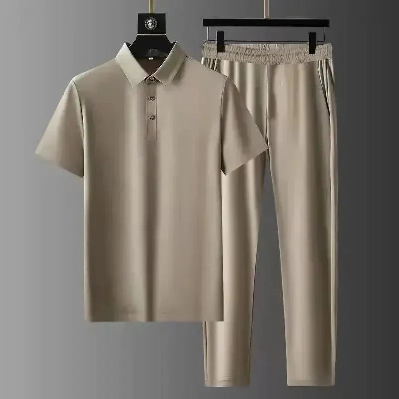 Sandro – Męski zestaw polo w dwóch częściach
