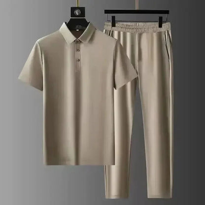 Sandro – Męski zestaw polo w dwóch częściach