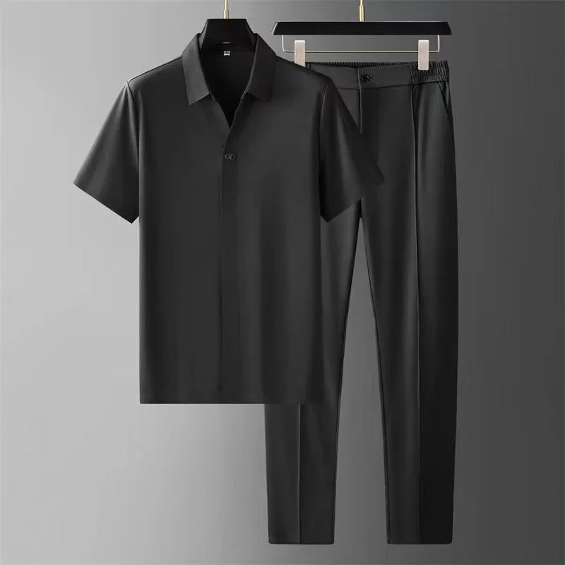 Sandro – Męski zestaw polo w dwóch częściach