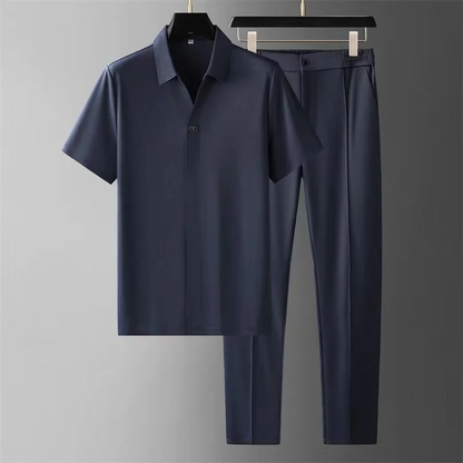 Sandro – Męski zestaw polo w dwóch częściach
