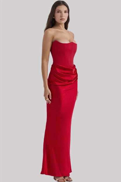Elisabeth - Suknia maxi z odkrytymi ramionami dla eleganckiego wyglądu