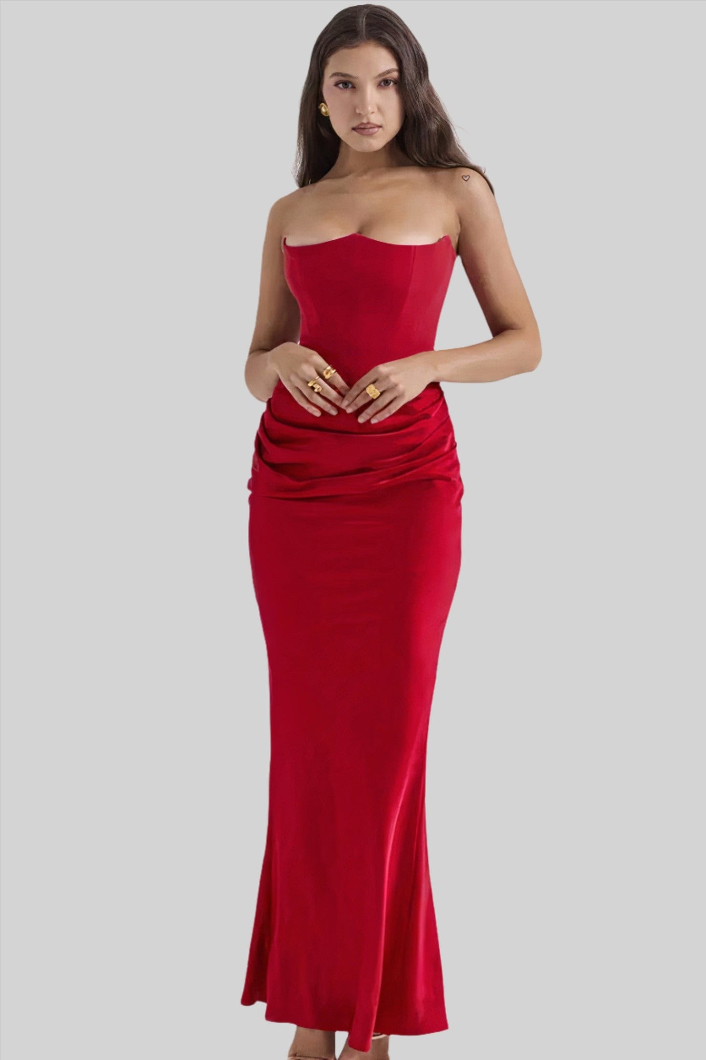 Elisabeth - Suknia maxi z odkrytymi ramionami dla eleganckiego wyglądu