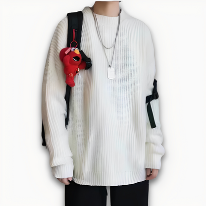 Abdias - Sweter oversize z dzianiny dla mężczyzn