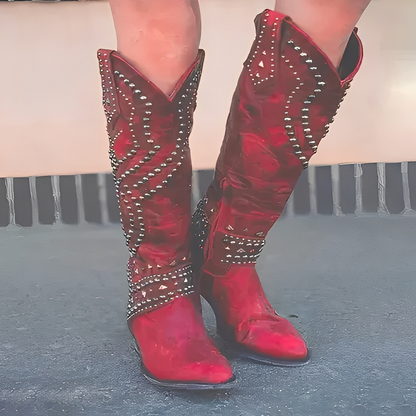 Marthe - Buty na obcasie z ćwiekami dla kobiet