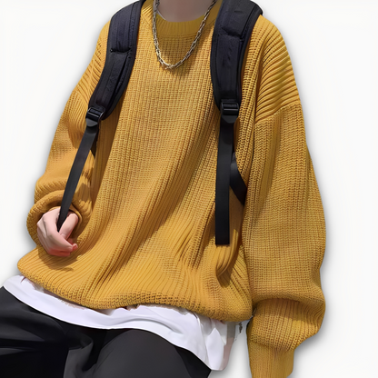 Abdias - Sweter oversize z dzianiny dla mężczyzn