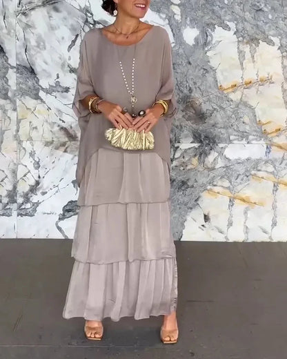Evelyn - Sukienka elegancka z szyfonu