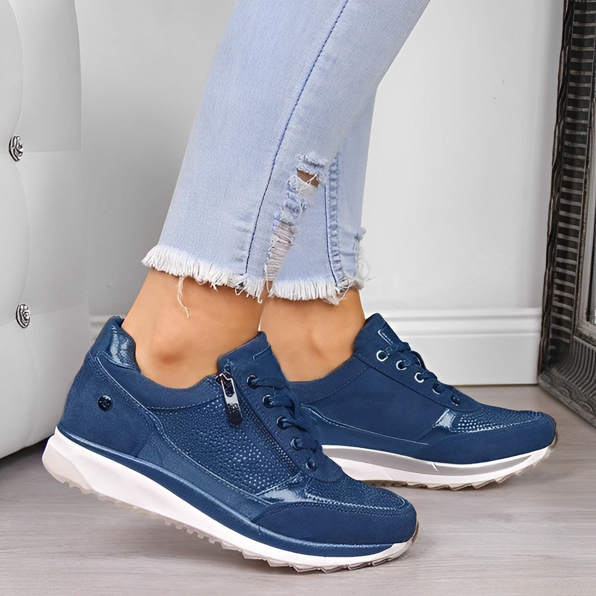 Pro Buty - Sneakersy z zamkiem