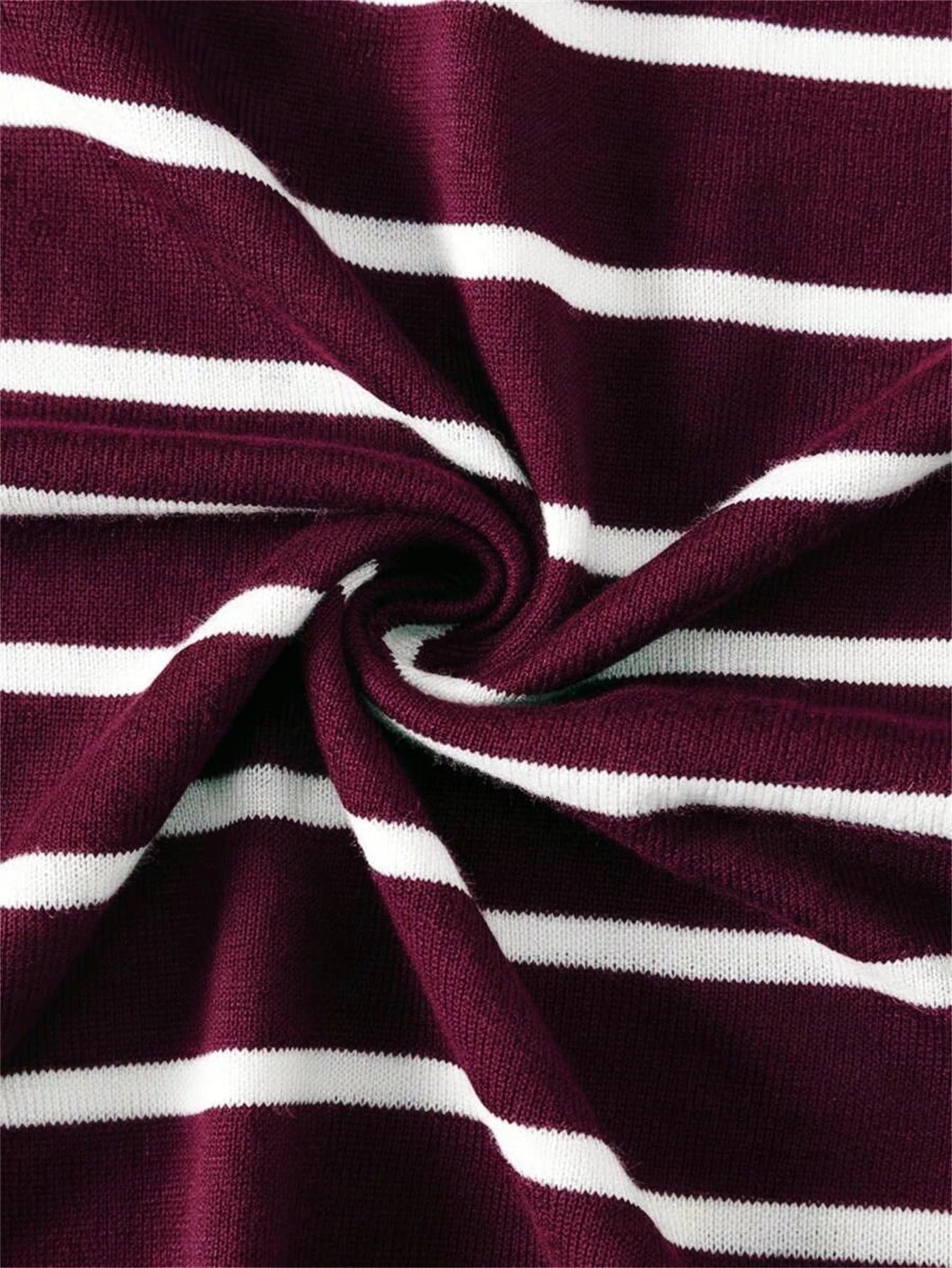 Męski T-shirt z poliestru w paski, kolor bordo