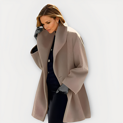Laurette - Płaszcz zimowy oversize z szerokim kołnierzem dla kobiet