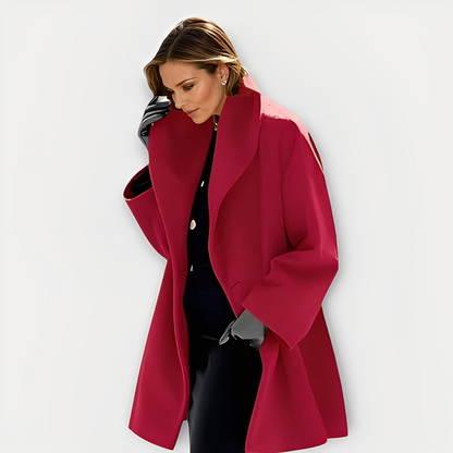 Laurette - Płaszcz zimowy oversize z szerokim kołnierzem dla kobiet