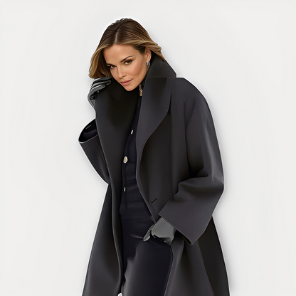 Laurette - Płaszcz zimowy oversize z szerokim kołnierzem dla kobiet