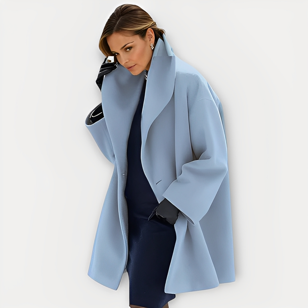 Laurette - Płaszcz zimowy oversize z szerokim kołnierzem dla kobiet