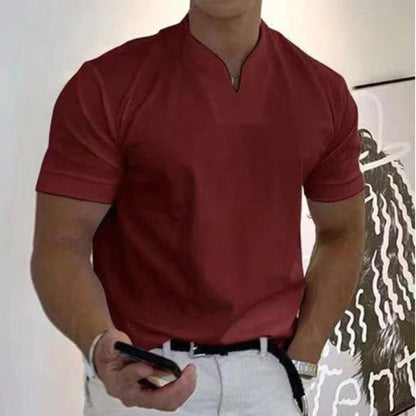 Jason - Męska biznesowa koszulka fitness z krótkimi rękawami