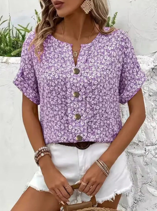 Kwiatowy Lekki Przewiewny Top