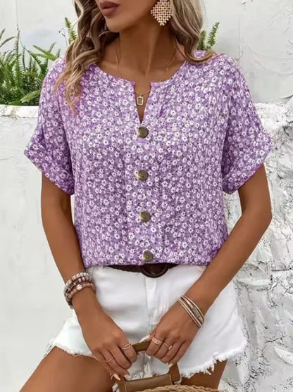 Kwiatowy Lekki Przewiewny Top