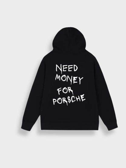 Bluza z kapturem unisex z grafiką Porsche Money