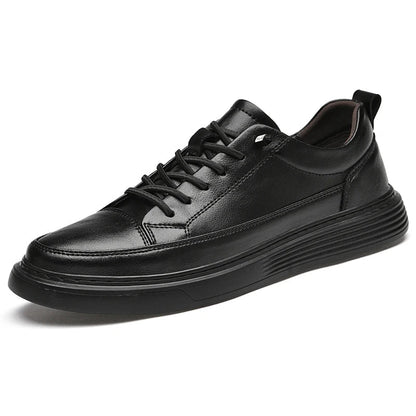 Męskie białe skórzane sneakersy niskie w ujęciu perspektywicznym