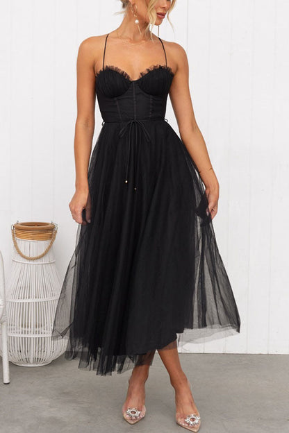 Elodie – Suknia maxi z dekoltem w serek