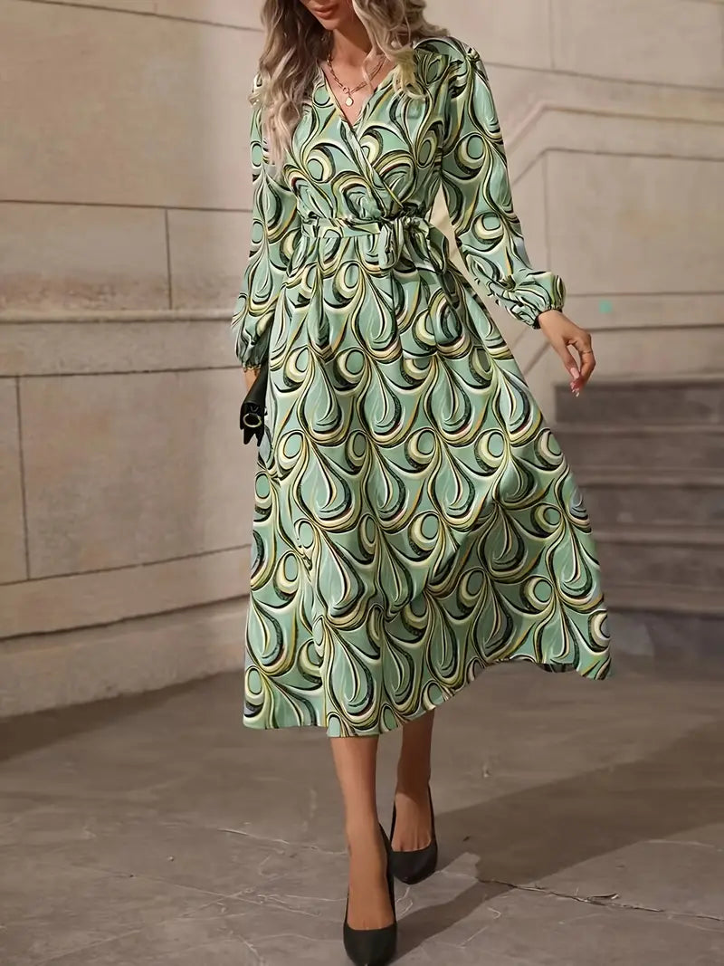 Elegancka sukienka z wiązaniem na szyi