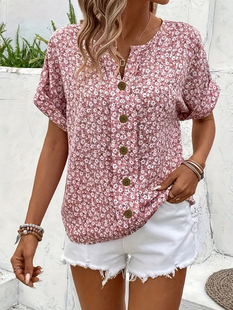 Kwiatowy Lekki Przewiewny Top