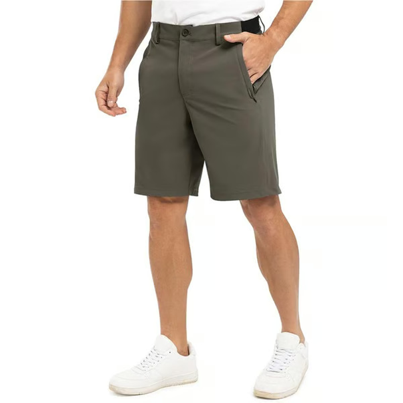 Męskie szorty golfowe stretch na sylwetce, tył