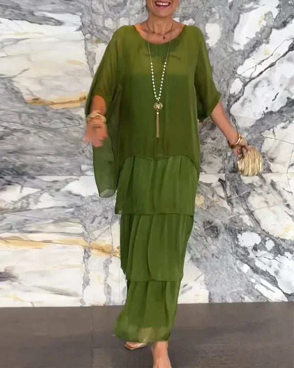 Evelyn - Sukienka elegancka z szyfonu