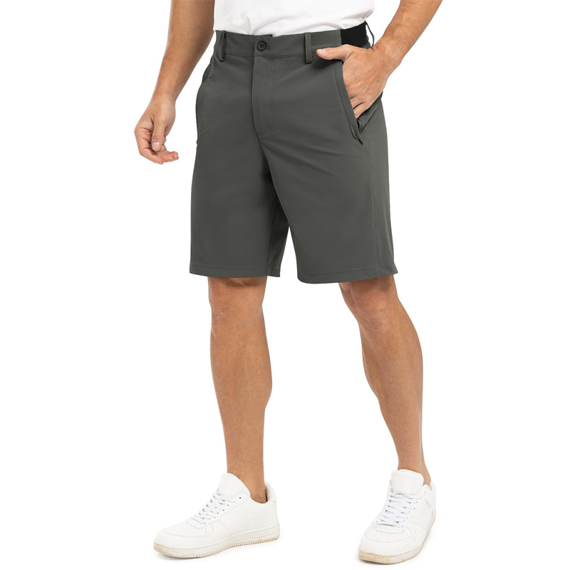 Męskie szorty golfowe stretch oddychające, widok z tyłu