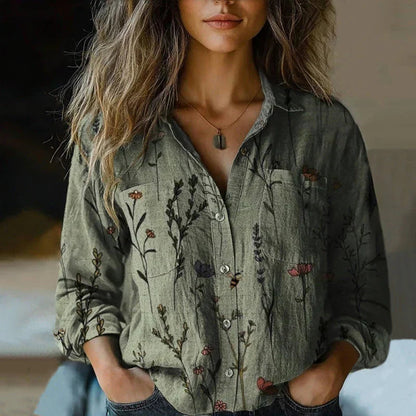 Bluzka z rozkloszowanymi rękawami w stylu boho, inspirowana stylem vintage