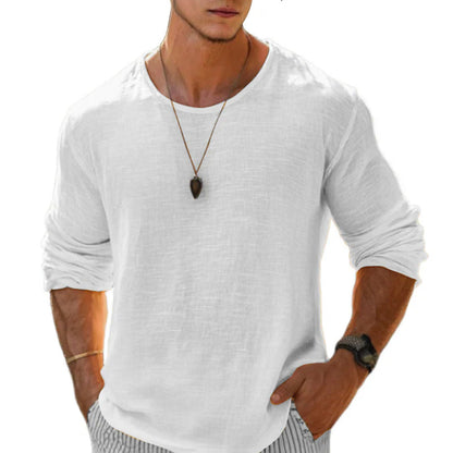 Luźny męski longsleeve casual z długim rękawem w codziennym stylu