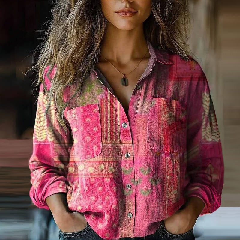Bluzka z rozkloszowanymi rękawami w stylu boho, inspirowana stylem vintage
