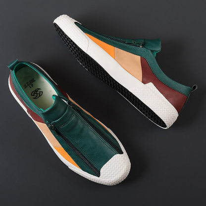 Męskie sneakersy colourblock ze sznurowaniem - ujęcie pod kątem