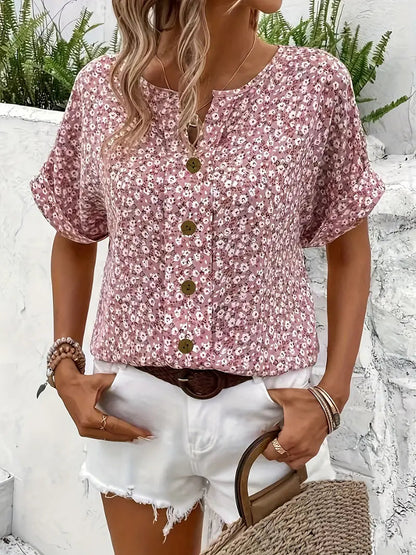 Kwiatowy Lekki Przewiewny Top