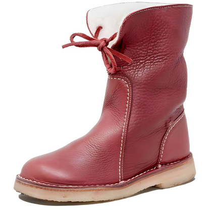 Catheryn - Wodoodporne skórzane damskie buty zimowe