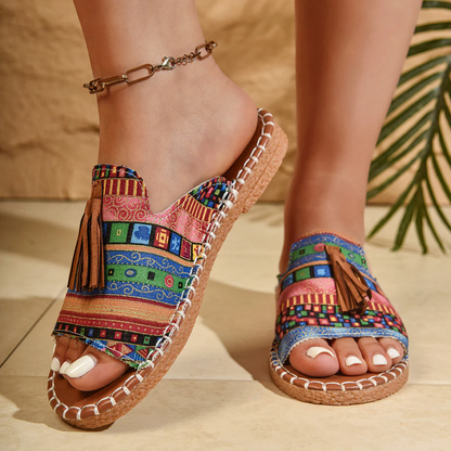 Boho sandały z frędzlami