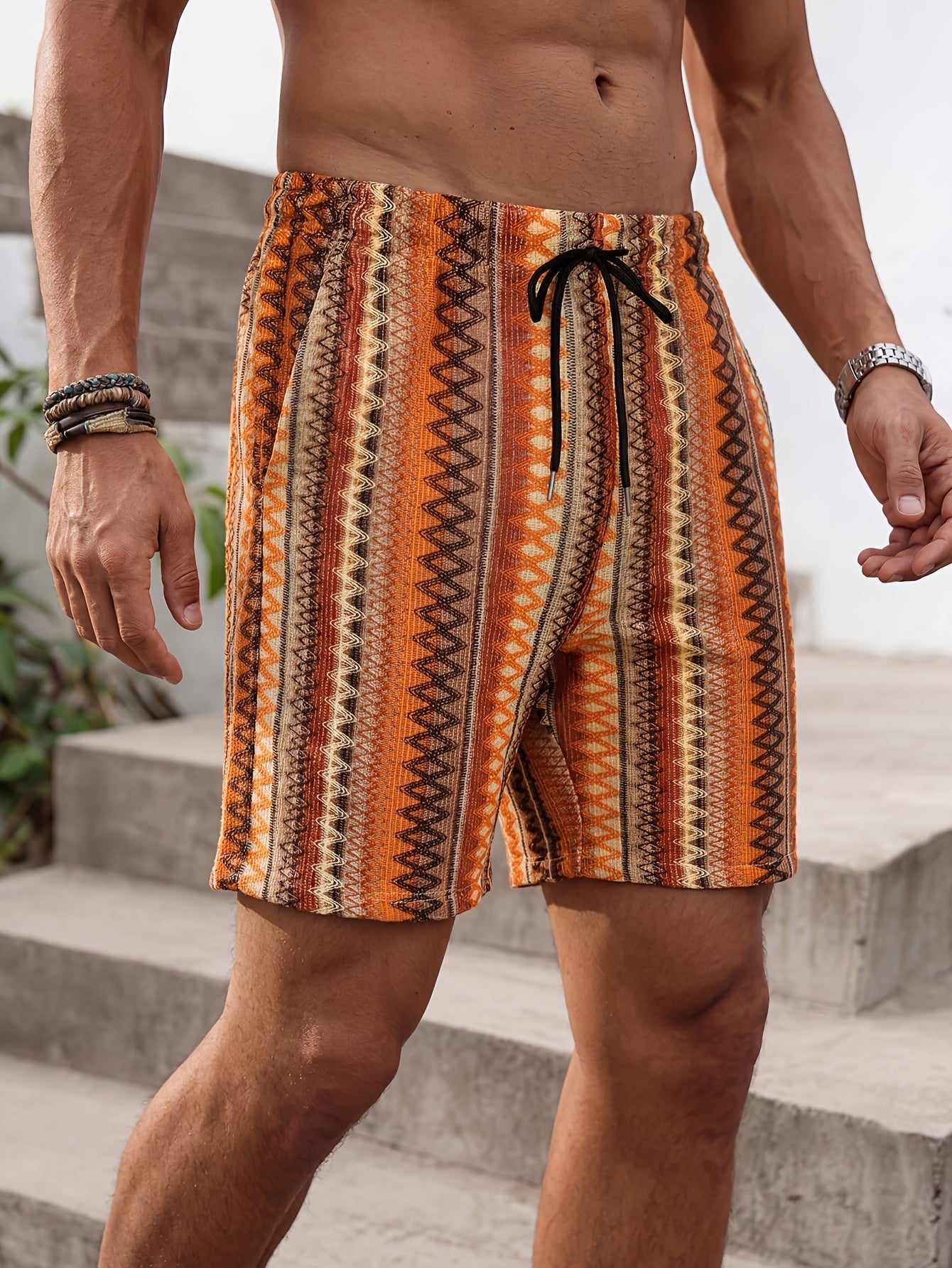 Damskie szorty w stylu boho, pełna sylwetka