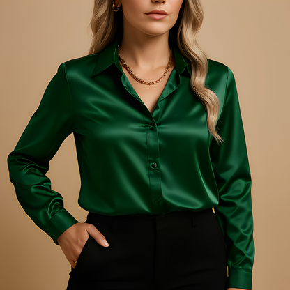 Alesia - Bluzka elegancka z długimi rękawami dla kobiet