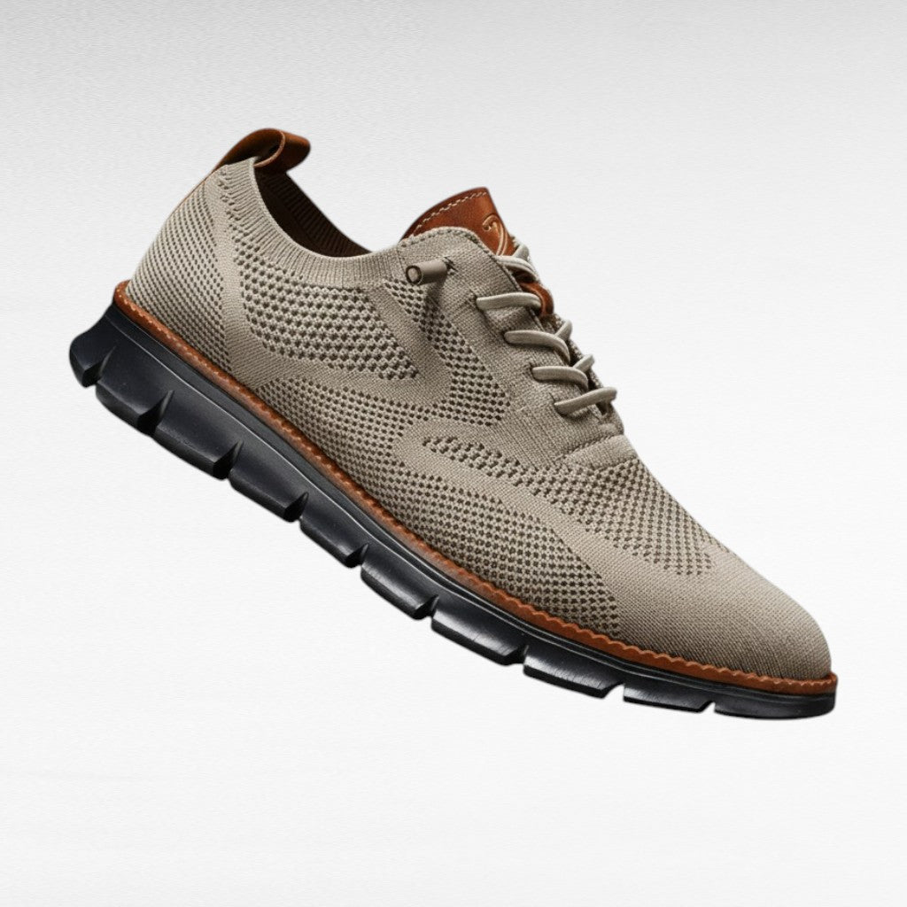 Męskie sneakersy oxford na białym tle ujęcie całej pary