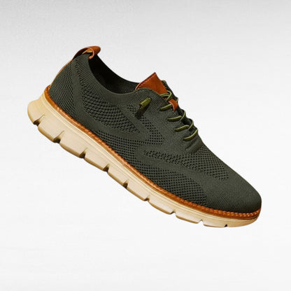 Męskie Sneakersy Oxford Dzianinowe Sznurowane