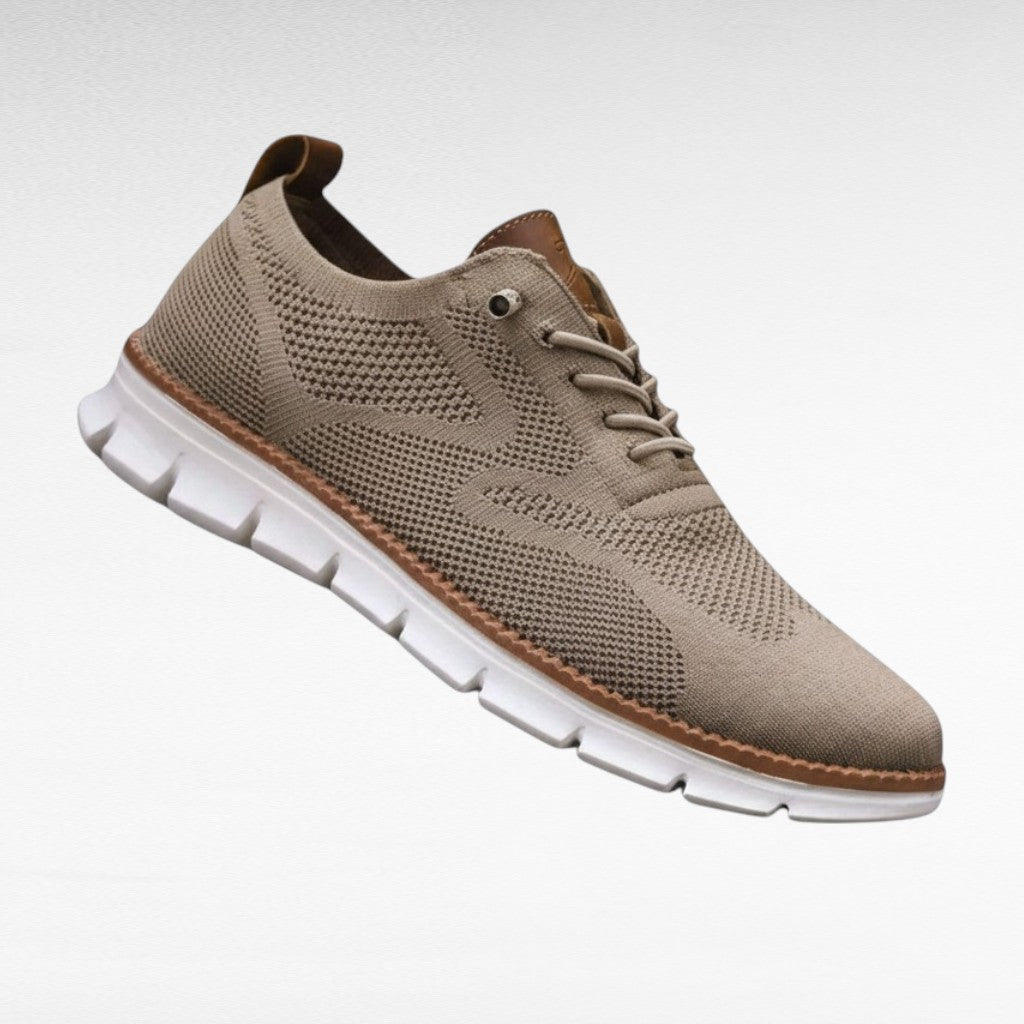 Męskie Sneakersy Oxford Dzianinowe Sznurowane