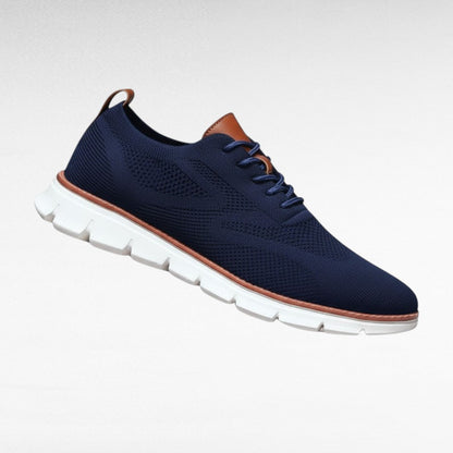 Męskie Sneakersy Oxford Dzianinowe Sznurowane
