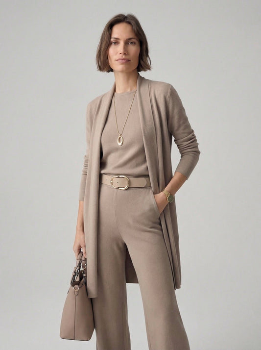 Damski Elegancki Komfortowy Komplet Dwuczęściowy