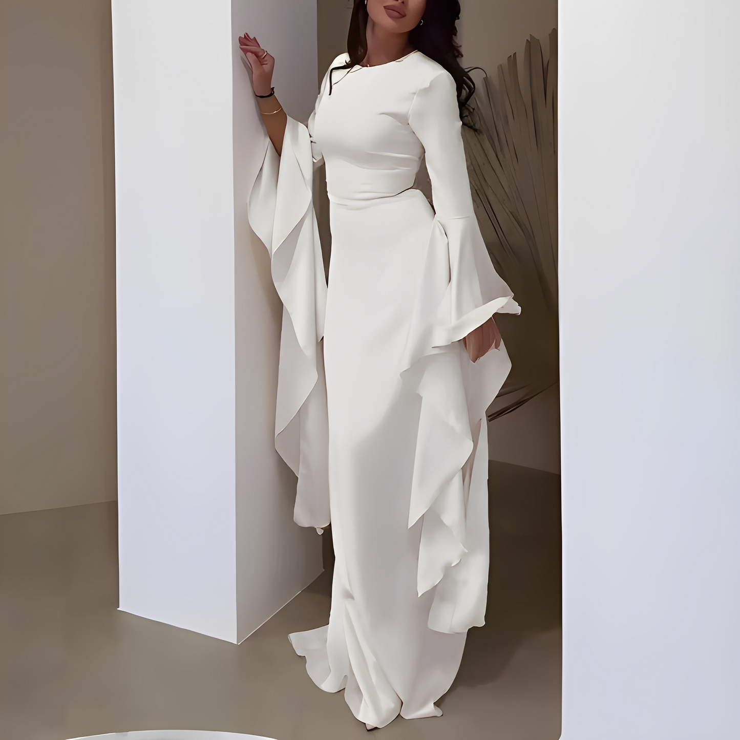 Cosete - Sukienka elegancka z długimi rękawami dla kobiet