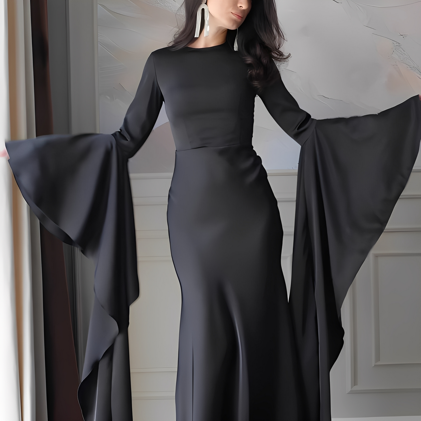 Cosete - Sukienka elegancka z długimi rękawami dla kobiet