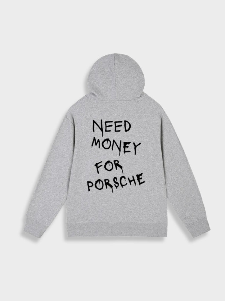 Bluza z kapturem unisex z grafiką Porsche Money