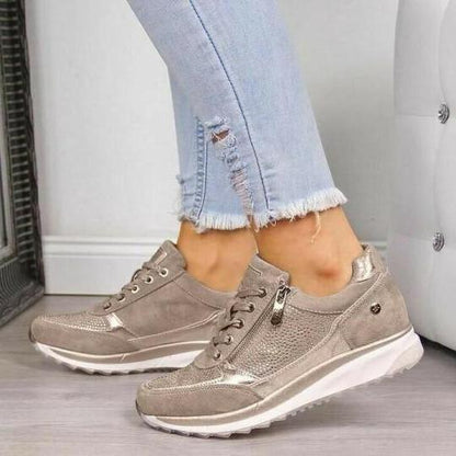 Damskie Sneakersy Z Zamkiem Błyskawicznym