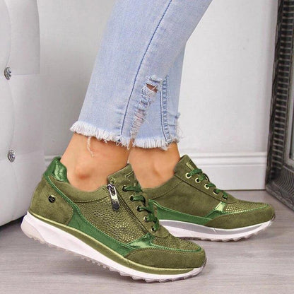 Damskie Sneakersy Z Zamkiem Błyskawicznym