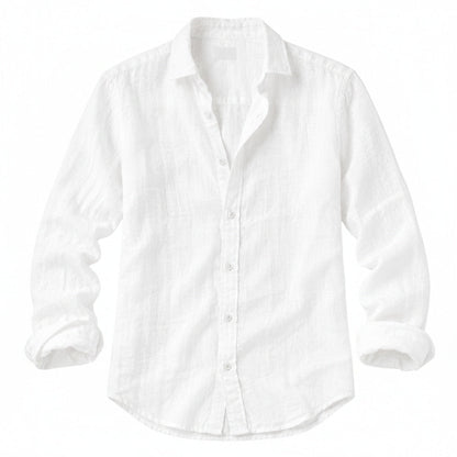 Męska koszula z długim rękawem relaxed slim fit z przodu