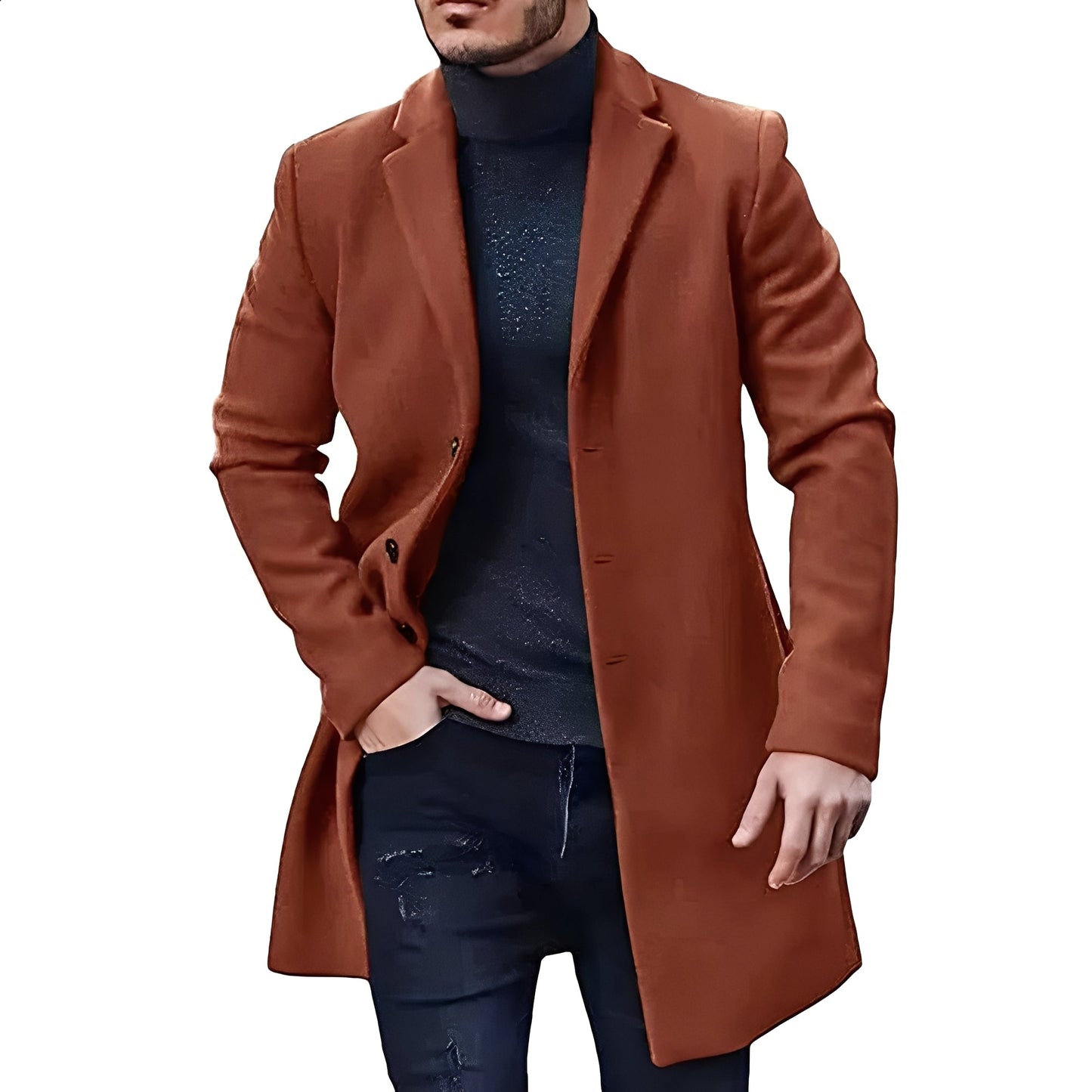 Denis - Elegancka, średniej długości kurtka tweedowa dla mężczyzn
